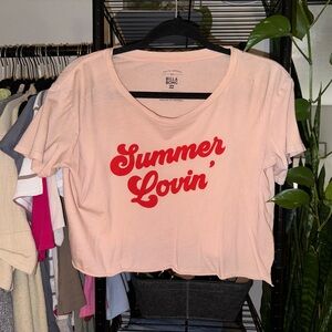 “Billabong” Graphic Cropped Tee